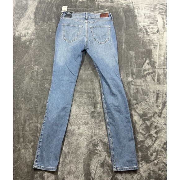Hollister Jeans Women’s 3R 26x30‎ Blue High Rise Super Skinny Distressed NWT - Picture 6 of 14